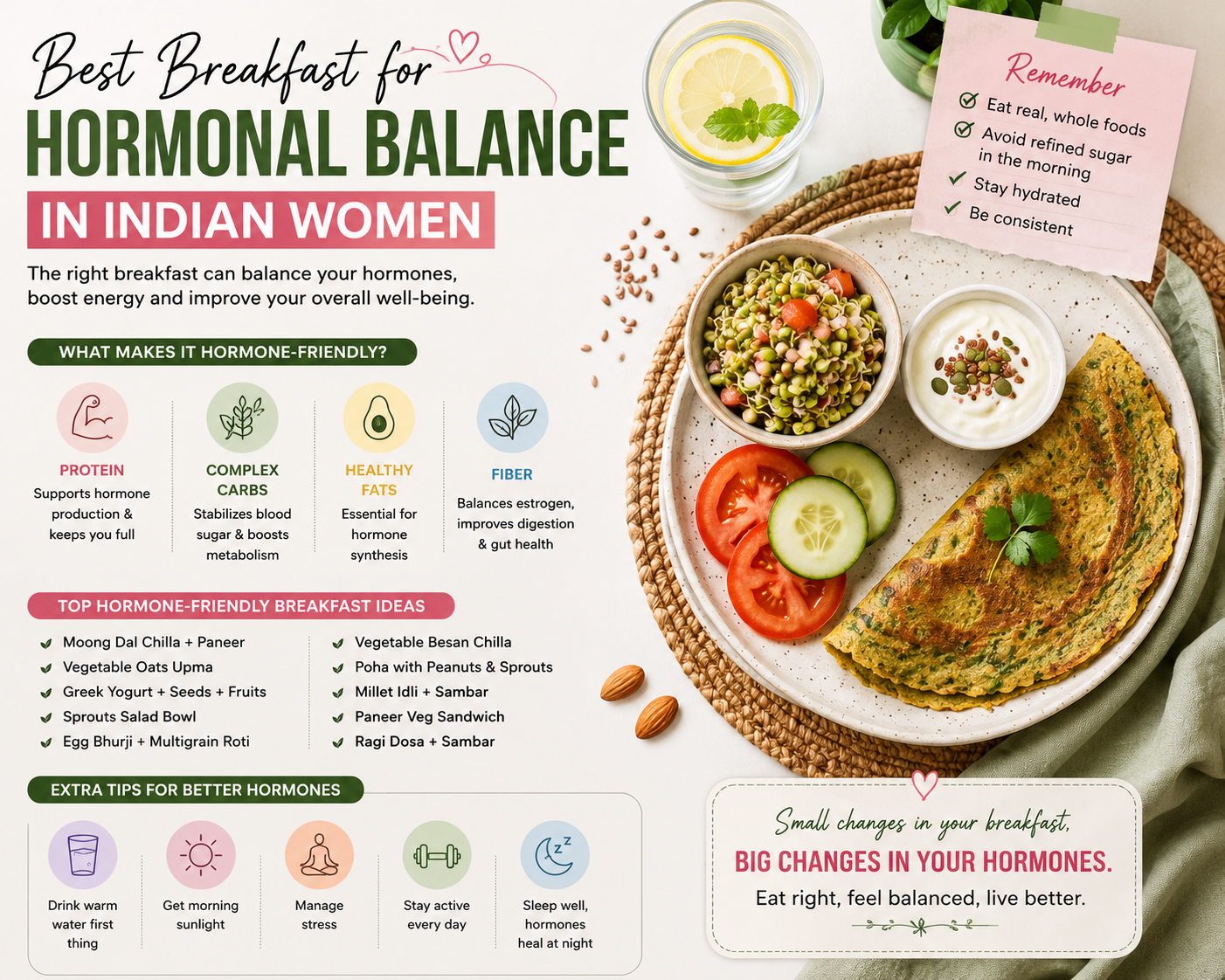 Best Breakfast for Hormonal Balance in Indian Women | Diet by Apeksha